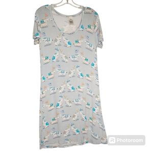 Light Blue/Gray Nite Nite Circus Elephant Theme Nightgown